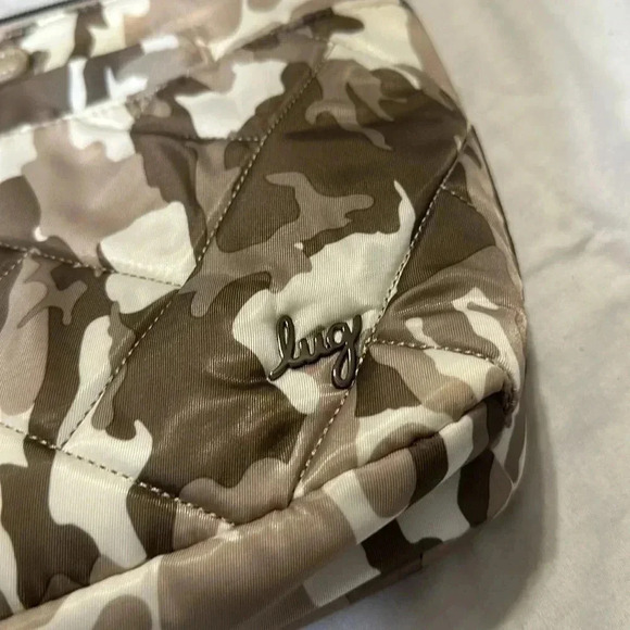 Lug  Flare Crossbody Beige Camouflage Shoulder Purse - Picture 2 of 8